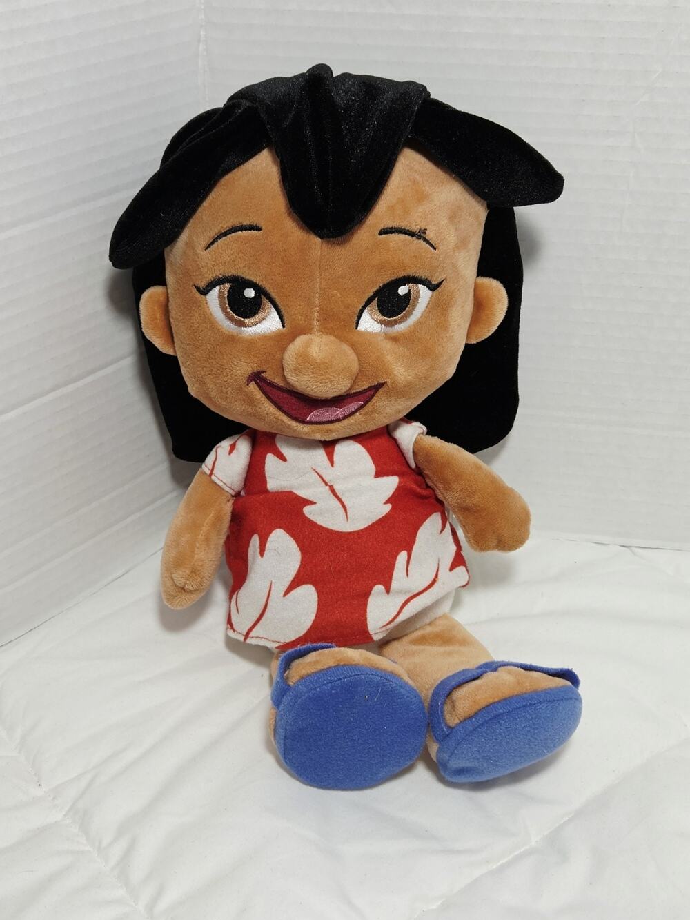Disney Lilo & Stitch 13" Lilo Plush Doll Just Play Red Hawaiian Dress